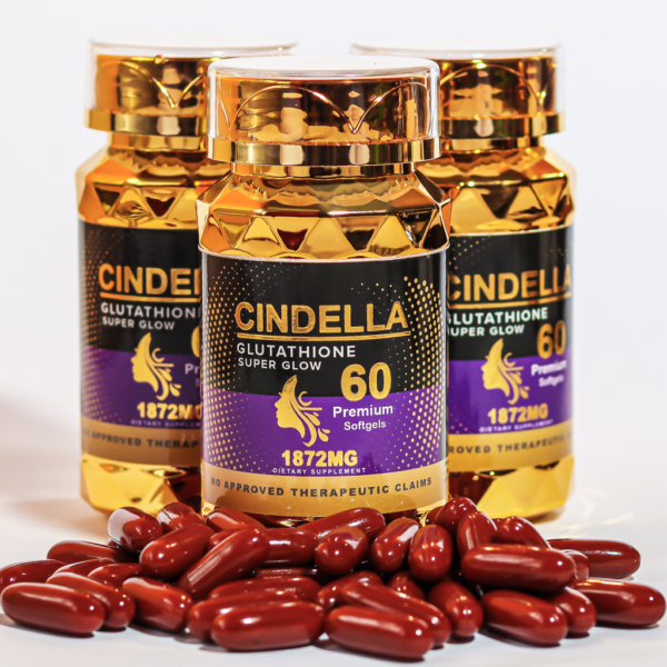 CINDELLA GLUTATHIONE SUPER GLOW DIETARY SUPPLEMENT 1872 MG - 60 PCS SOFTGELS