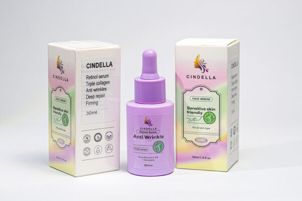 CINDELLA RETINOL ANTI-WRINKLE FACIAL SERUM - 30ML - Image 2