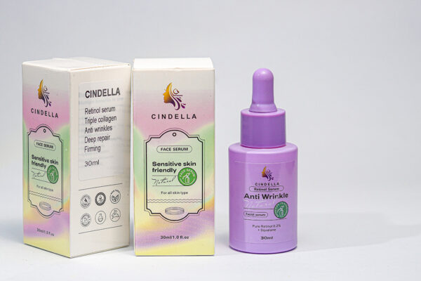 CINDELLA RETINOL ANTI-WRINKLE FACIAL SERUM - 30ML - Image 3